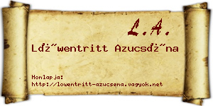Löwentritt Azucséna névjegykártya